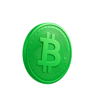 Tarjeta flotante con representación gráfica de datos analíticos del mercado cripto